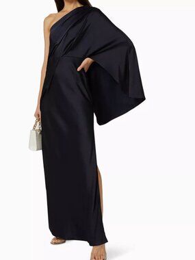 significant other danika long-sleeve off-the-shoulder satin maxi dress DANIKA OFF SHOULDER DRESS